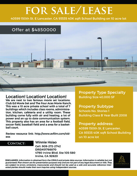 40599 150th St E, Lancaster, CA for sale - Building Photo - Image 2 of 5