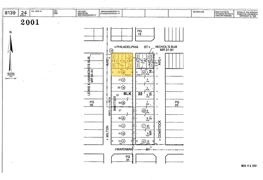 12810 Philadelphia St, Whittier, CA for lease - Plat Map - Image 3 of 3