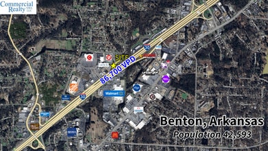 17348 Interstate 30 N, Benton, AR - AERIAL  map view