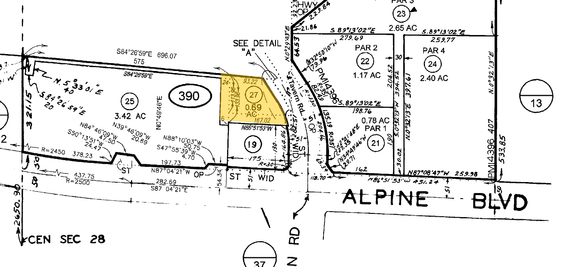 1250 Tavern Rd, Alpine, CA for sale Plat Map- Image 1 of 1