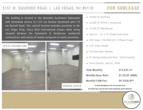 5151 W Oquendo Rd, Las Vegas, NV for lease Building Photo- Image 2 of 5