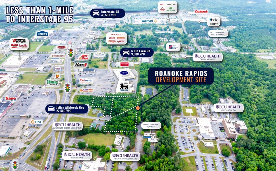 Office Park Dr, Roanoke Rapids, NC for sale - Aerial - Image 1 of 4