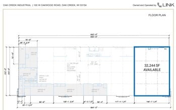 100 W Oakwood Rd, Oak Creek, WI for lease Floor Plan- Image 2 of 2
