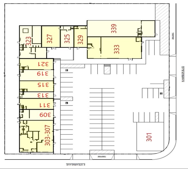 301-331 N Harbor Blvd, La Habra, CA for lease - Site Plan - Image 1 of 20