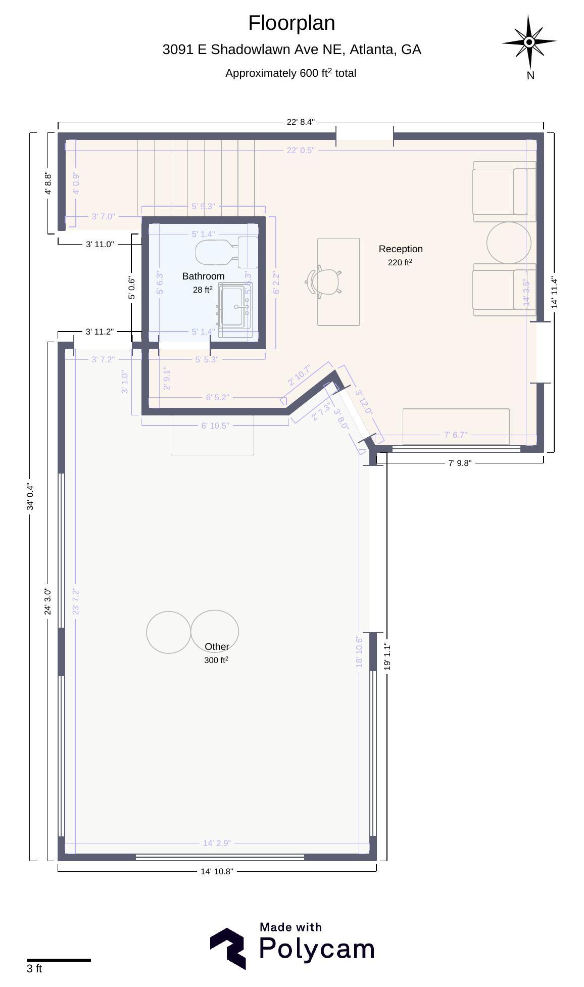3091 E Shadowlawn Dr, Atlanta, GA for lease Floor Plan- Image 1 of 2