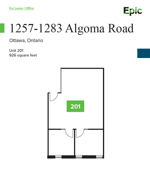 1283 Algoma Rd, Gloucester, ON for lease - Floor Plan - Image 3 of 4