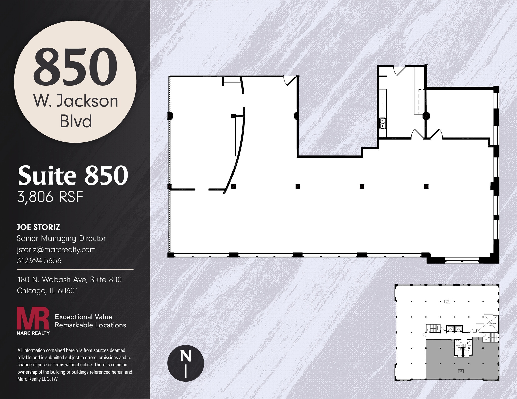 850 W Jackson Blvd, Chicago, IL for lease Floor Plan- Image 1 of 1