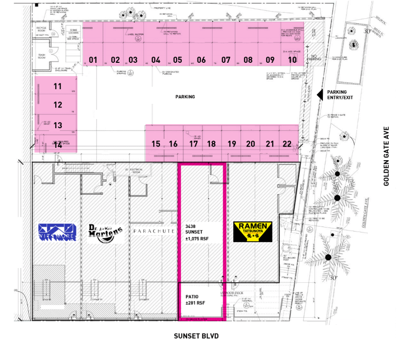 3430-3440 W Sunset Blvd, Los Angeles, CA for lease Floor Plan- Image 1 of 1