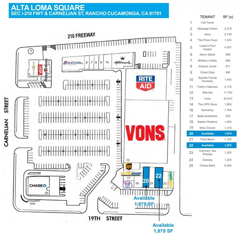 8792 19th St, Rancho Cucamonga, CA for lease Site Plan- Image 1 of 1