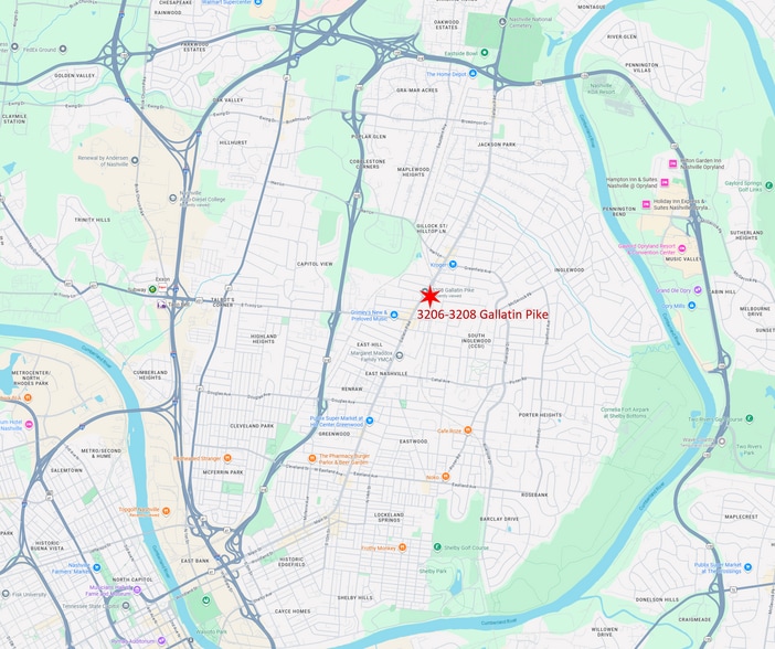 3206-3208 Gallatin Pike-MUL-A 2.02 AC portfolio of 2 properties for sale on LoopNet.com - Aerial - Image 2 of 7