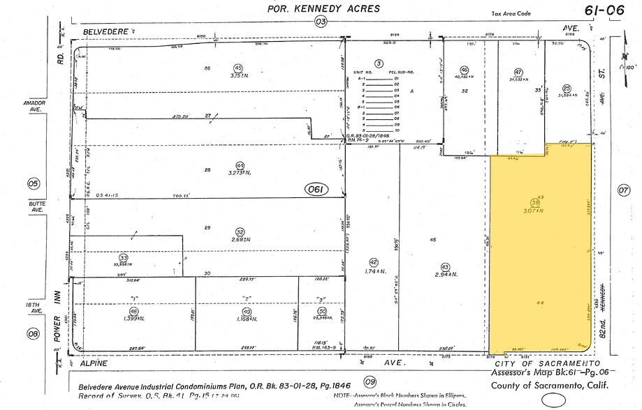 4300 82nd St, Sacramento, CA for lease - Plat Map - Image 2 of 9