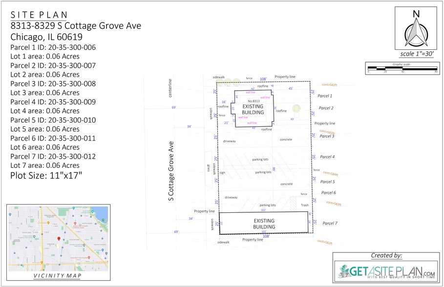 8315 S Cottage Grove Ave, Chicago, IL for lease - Site Plan - Image 2 of 3