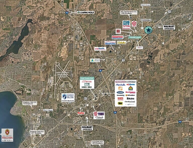 Hwy 151, Sun Prairie, WI for lease - Aerial - Image 2 of 4