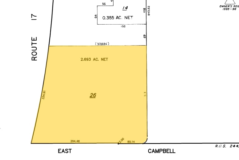 1999 S Bascom Ave, Campbell, CA for lease - Plat Map - Image 2 of 6