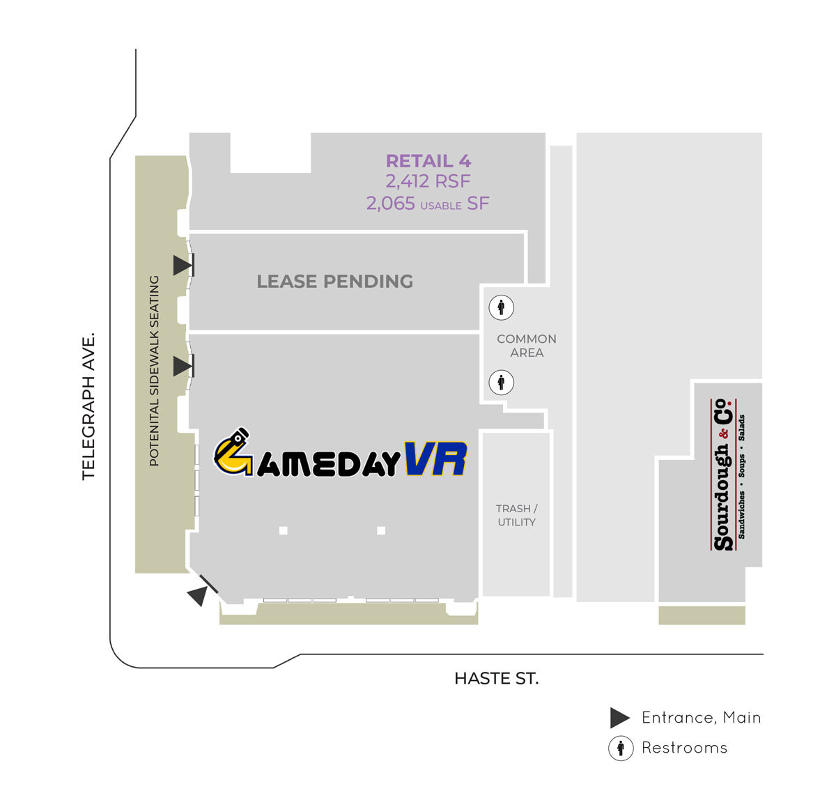 2433-2435 Telegraph Ave, Berkeley, CA for lease Floor Plan- Image 1 of 1