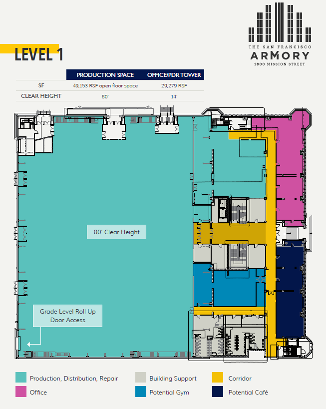 1800 Mission St, San Francisco, CA for lease Floor Plan- Image 1 of 3