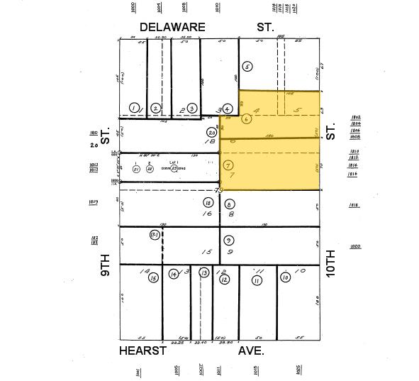 1802-1816 10th St, Berkeley, CA for sale Plat Map- Image 1 of 1