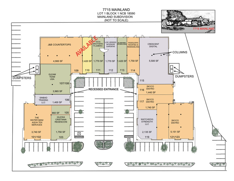 7715 Mainland Dr, San Antonio, TX for lease - Site Plan - Image 2 of 3