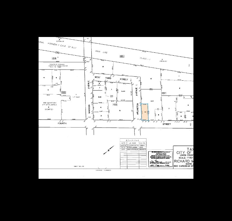 130 W 4th St, Plainfield, NJ for lease Plat Map- Image 1 of 2