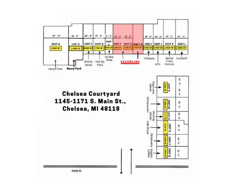 1145-1167 S Main St, Chelsea, MI for lease - Site Plan - Image 3 of 3