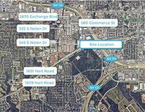 2845 Exchange Blvd, Southlake, TX - AERIAL  map view