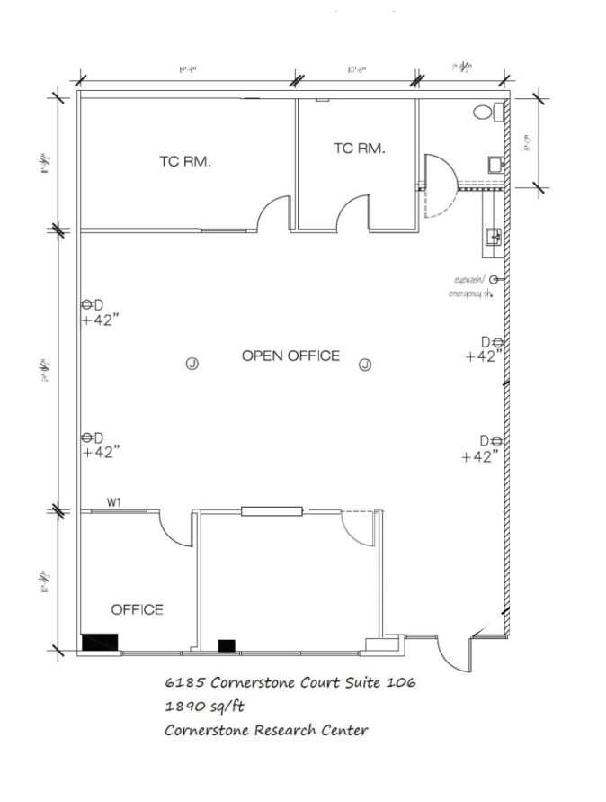 6185 Cornerstone Ct E, San Diego, CA for lease Floor Plan- Image 1 of 1