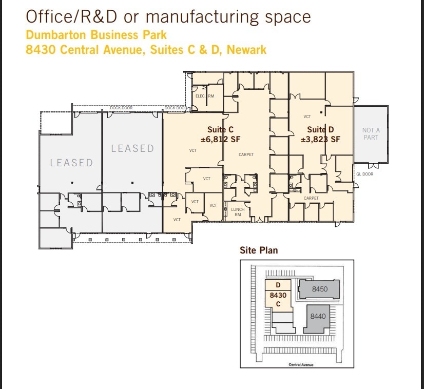 8430 Central Ave, Newark, CA for lease Floor Plan- Image 1 of 1