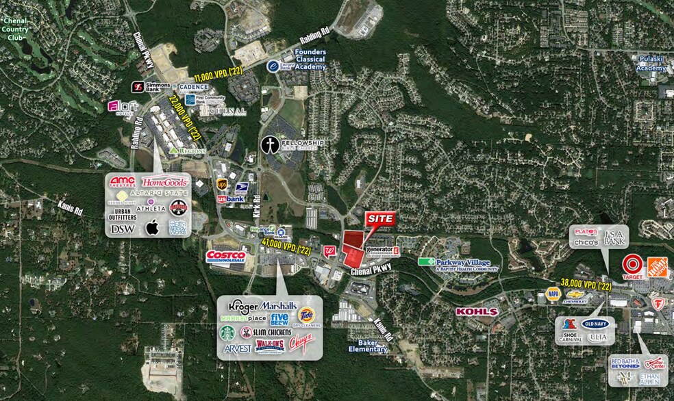 15400 Chenal Pky, Little Rock, AR for lease - Aerial - Image 3 of 3