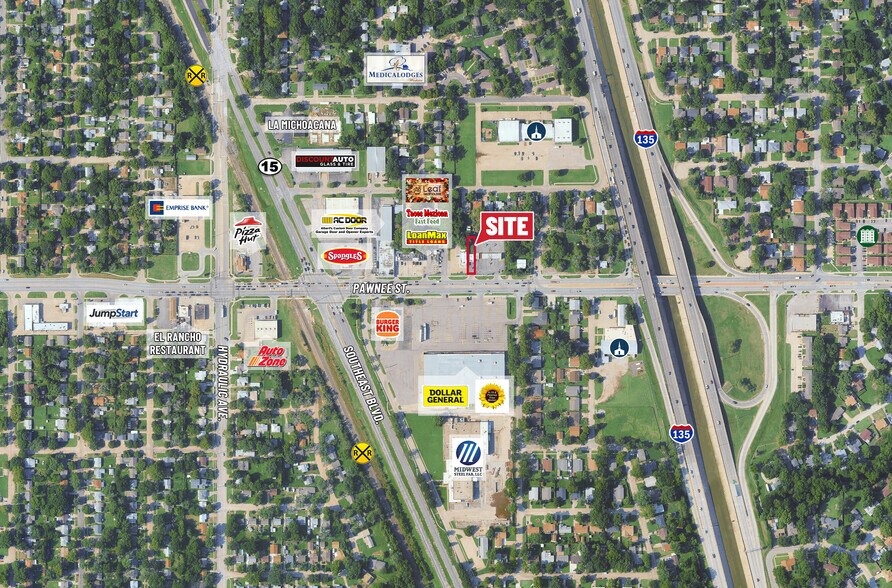 2010 E Pawnee St, Wichita, KS for sale - Aerial - Image 2 of 2