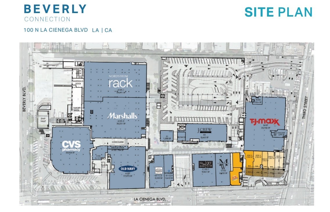100 N La Cienega Blvd, Los Angeles, CA for lease Site Plan- Image 1 of 2