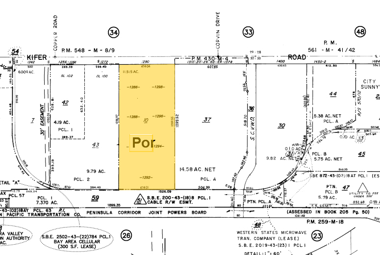 1298 Kifer Rd, Sunnyvale, CA for lease - Plat Map - Image 2 of 42