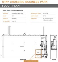 2340 Enrico Fermi Dr, San Diego, CA for lease Floor Plan- Image 1 of 2