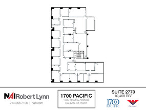 1700 Pacific Ave, Dallas, TX for lease Floor Plan- Image 2 of 2