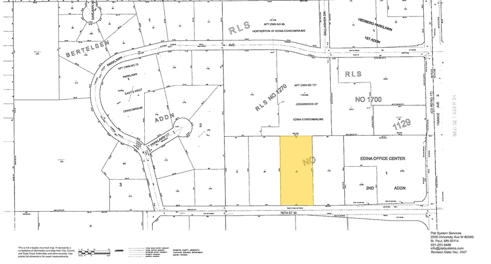 4200-4250 76th St W, Edina, MN for lease - Plat Map - Image 2 of 7