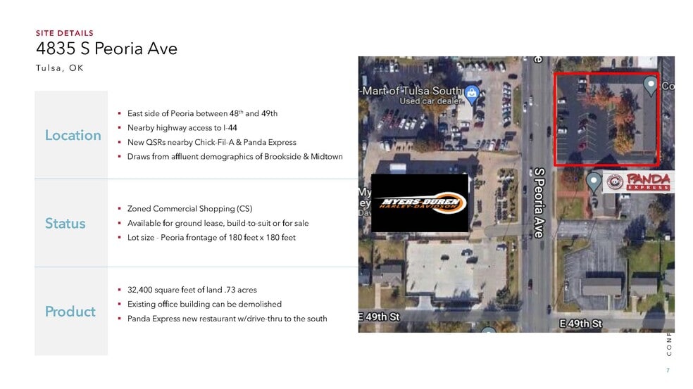 4835 S Peoria Ave, Tulsa, OK for lease - Aerial - Image 1 of 6