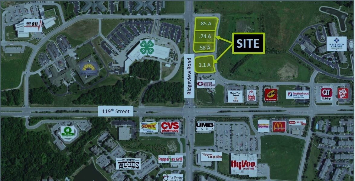 Ridgeview Rd & 119th St, Olathe, KS for sale Aerial- Image 1 of 1