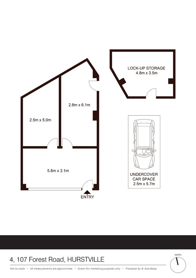 107 Forest Rd, Hurstville, NSW 2220 - Unit Shop 4 - - Floor Plan - Image 1 of 5