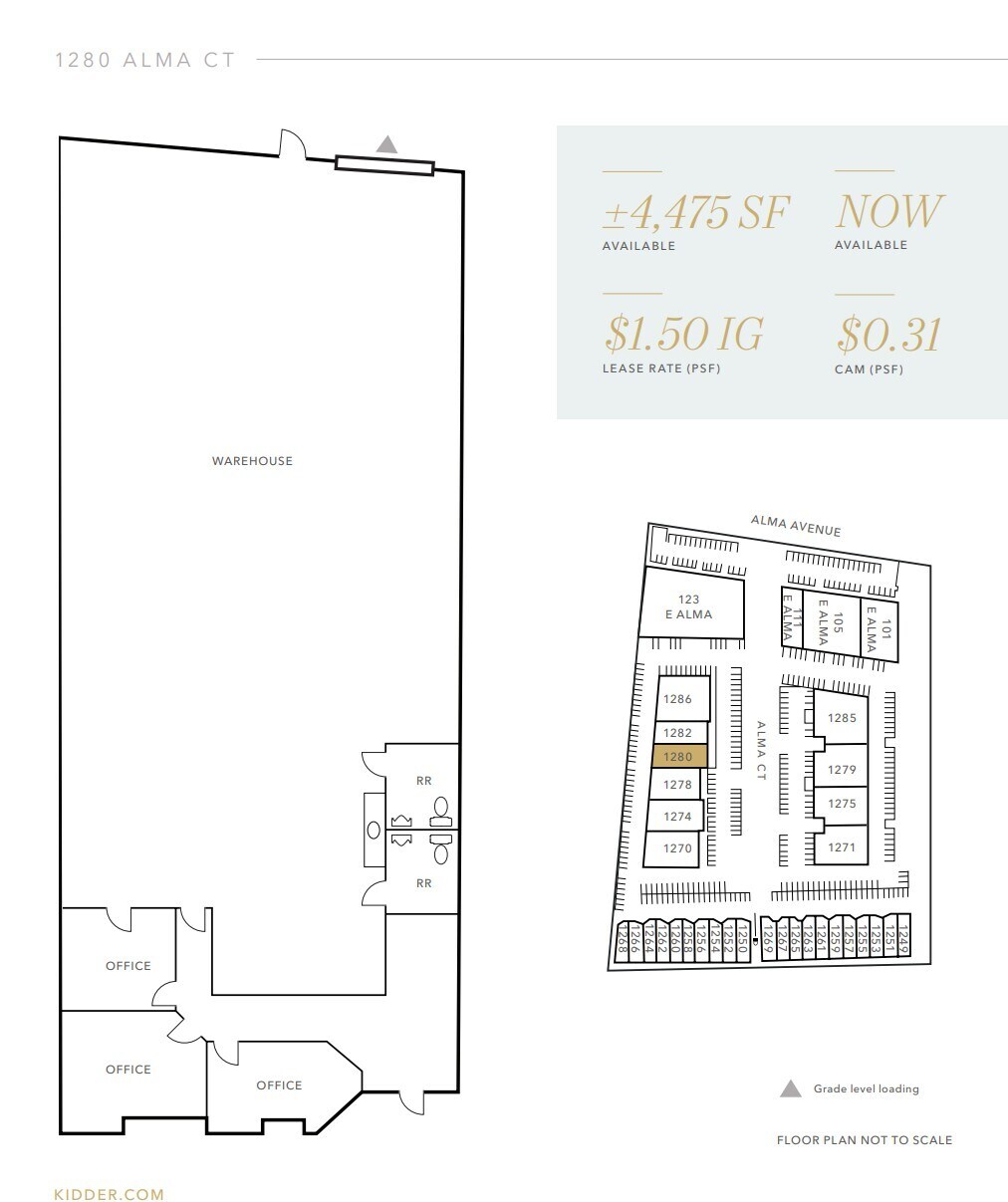 1268-1286 Alma Ct, San Jose, CA for lease Floor Plan- Image 1 of 1