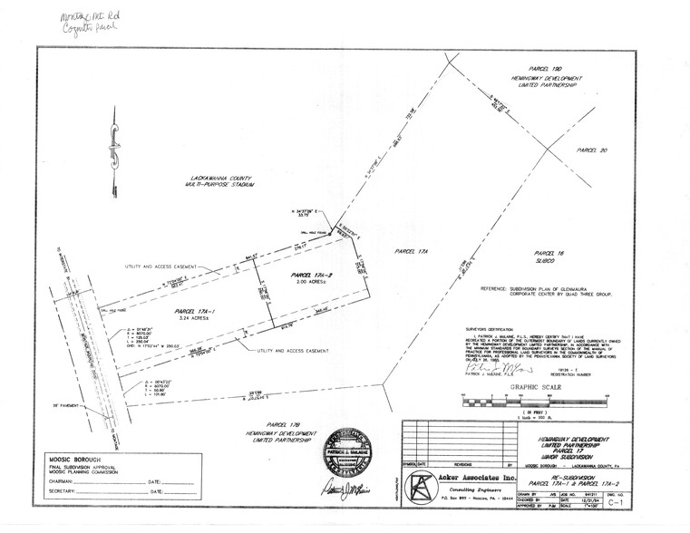 Montage Mountain Road St, Moosic, PA for sale - Site Plan - Image 2 of 2