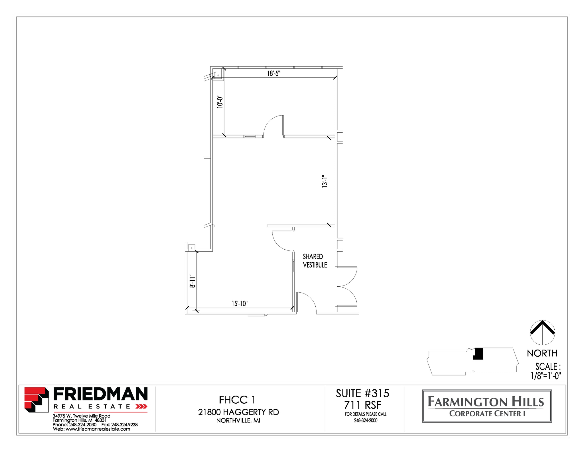 21800 Haggerty Rd, Northville, MI for lease Floor Plan- Image 1 of 2