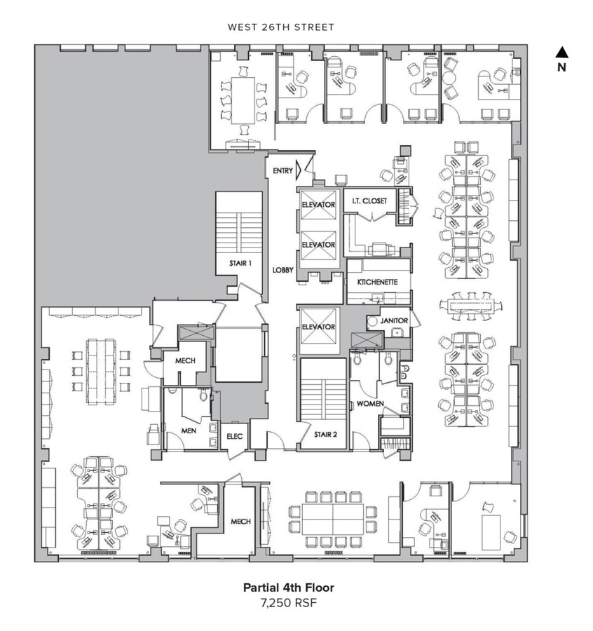 236 W 26th St, New York, NY 10001 - Unit Partial -  - Floor Plan - Image 1 of 1