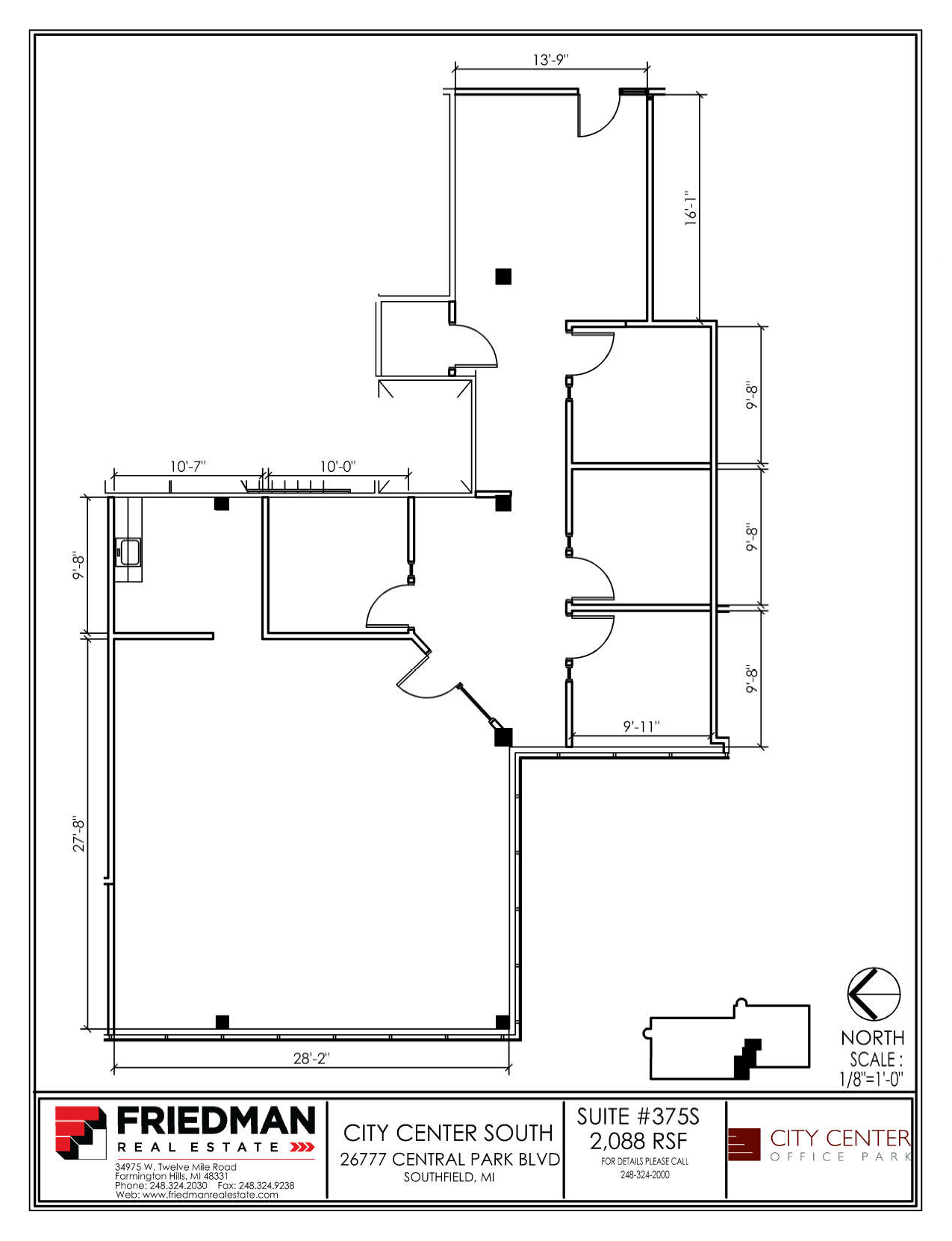 26777-26999 Central Park Blvd, Southfield, MI for lease Floor Plan- Image 1 of 3