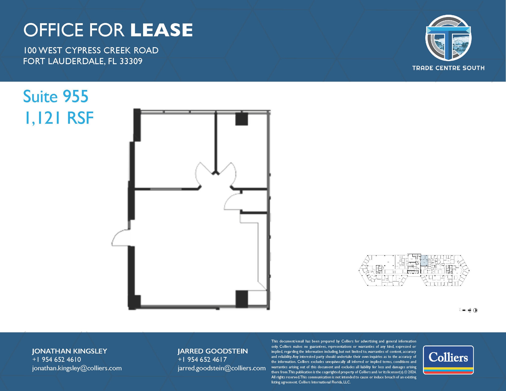 100 W Cypress Creek Rd, Fort Lauderdale, FL for lease Floor Plan- Image 1 of 1
