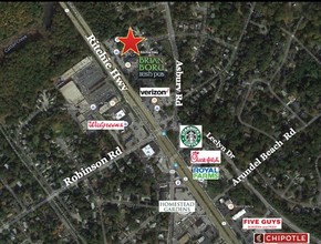 489 Ritchie Hwy, Severna Park, MD - aerial  map view