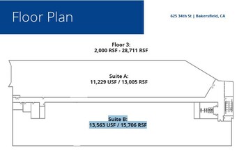 625 34th St, Bakersfield, CA for lease Floor Plan- Image 1 of 2