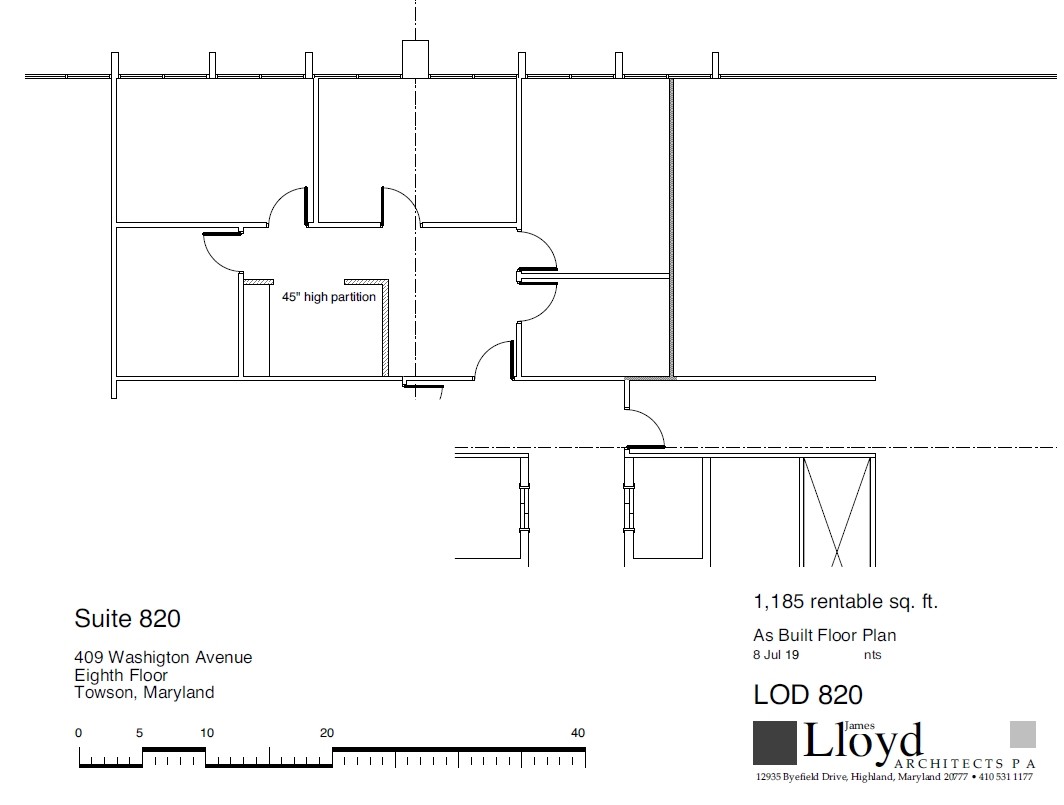 409 Washington Ave, Towson, MD for lease Floor Plan- Image 1 of 2