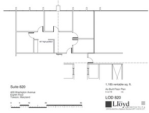 409 Washington Ave, Towson, MD for lease Floor Plan- Image 1 of 2