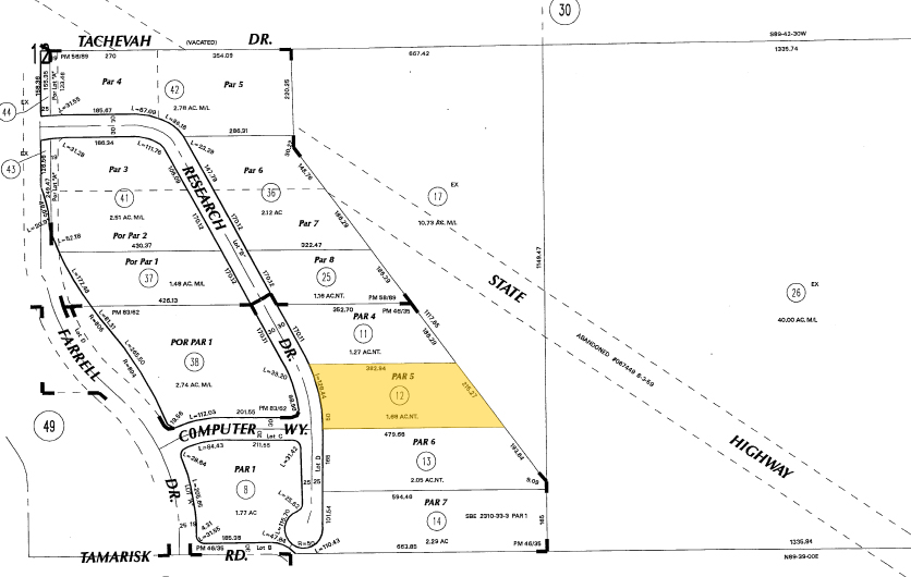 870 Research Dr, Palm Springs, CA for lease - Plat Map - Image 2 of 3