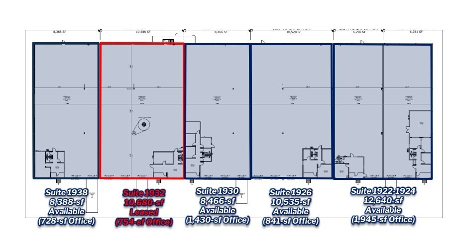 1922-1938 N Great Southwest Pky, Grand Prairie, TX for lease Floor Plan- Image 1 of 1