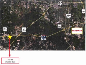 6 Acres on Interstate 20, Kilgore, TX - AERIAL map view